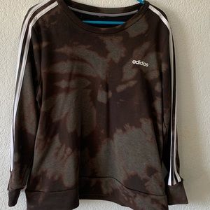 Bleach dyed Adidas crew neck sweatshirt